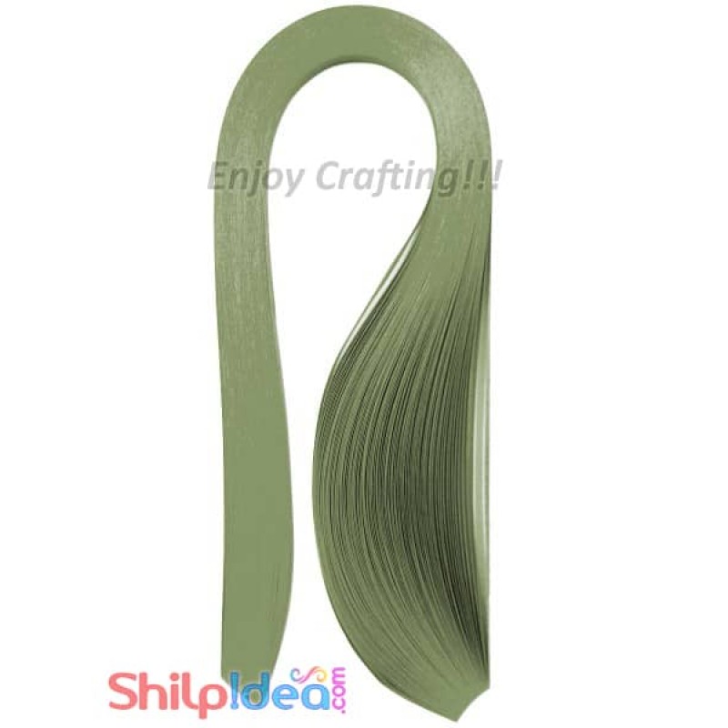 Quilling Paper Strips - Moss Green - 3mm